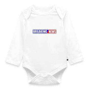 Breaking News, Nobody Cares 22 - Baby Bio-Langarm-Body - Weiß - Vorne