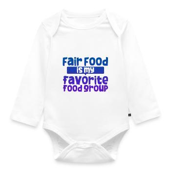 Fair Food Is My Favorite Food Group 4 - Baby Bio-Langarm-Body - Weiß - Vorne