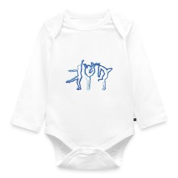 Gymnast, Yoga,Sports,Exercises,Dancing,Gymnastics - Organic Longsleeve Baby Bodysuit - white - Front