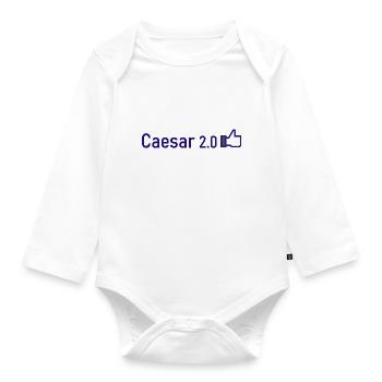 Caesar 2 0 - Organic Longsleeve Baby Bodysuit - white - Front