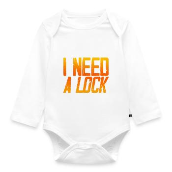 I Need A Lock 3 - Baby Bio-Langarm-Body - Weiß - Vorne