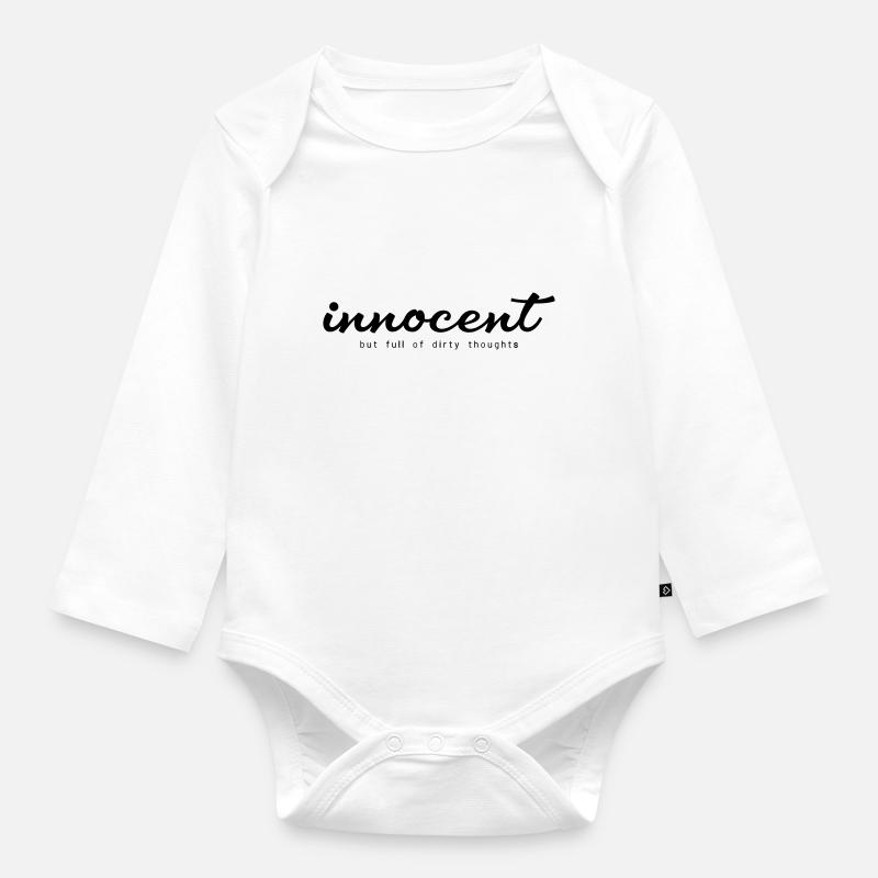 Innocent mais plein de pensées sales - Body Bébé bio manches longues - blanc