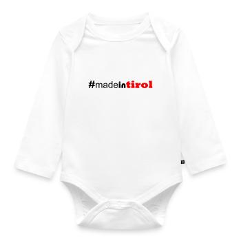 #madeintirol - Organic Longsleeve Baby Bodysuit - white - Front