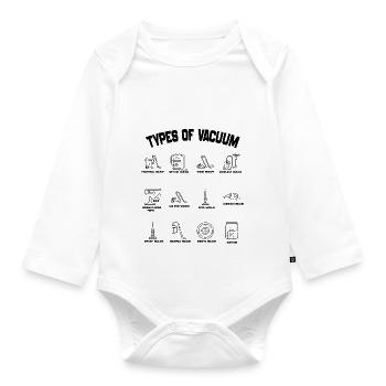 Types Of Vacuum Cleaners - Vacuum Cleaners 2024 - Organic Longsleeve Baby Bodysuit - white - Front
