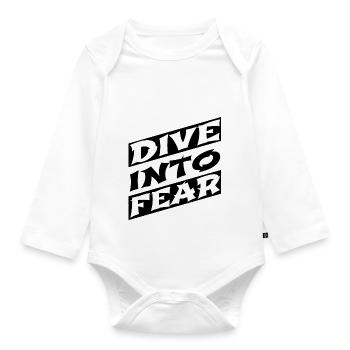 courage bungee jumping safety embracing courage - Baby Bio-Langarm-Body - Weiß - Vorne