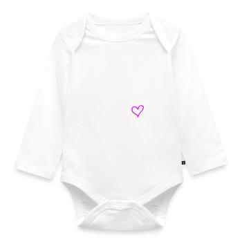 Ibiza 2024 Heart Trip - Organic Longsleeve Baby Bodysuit - white - Front