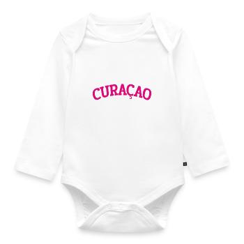 Curacao - Est 1499 - Dutch Caribbean - Karibik - Baby Bio-Langarm-Body - Weiß - Vorne