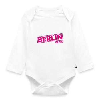 Berlin - 030 - Capital - Germany - Area Code - Organic Longsleeve Baby Bodysuit - white - Front