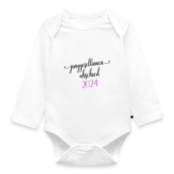 Hen Party 2024 Hen - Organic Longsleeve Baby Bodysuit - white - Front