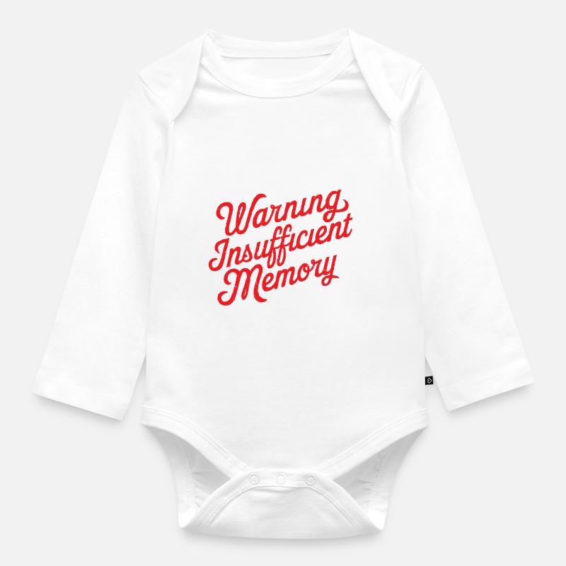 Warning Insufficient Memory 6 - Baby Bio-Langarm-Body - Weiß