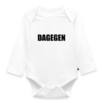 Politics Party Against News Opinion - Organic Longsleeve Baby Bodysuit - white - Front