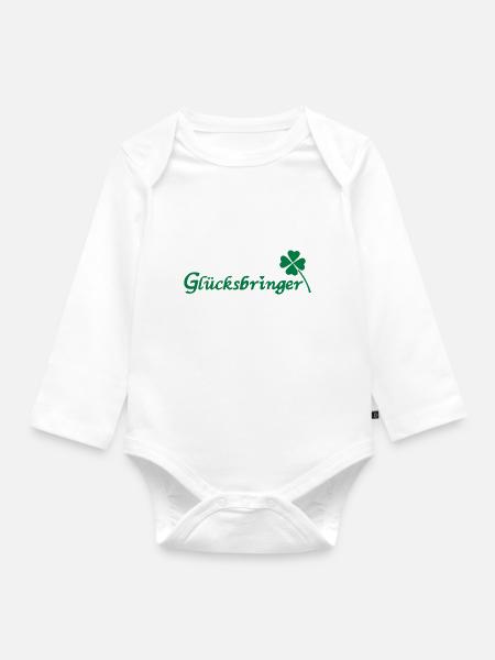 Glücksbringer - Baby Bio-Langarm-Body - Weiß