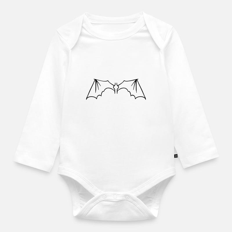 batwings_onecolor - Body Bébé bio manches longues - blanc