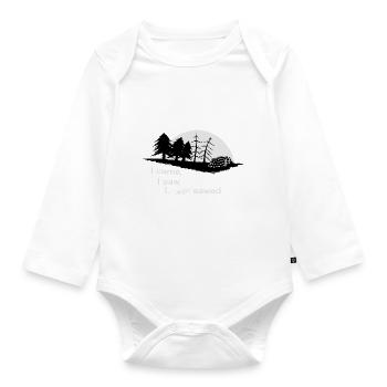 Lumberjack forest woodcutter ranger funny gift - Organic Longsleeve Baby Bodysuit - white - Front