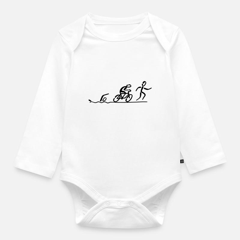 Triathlon - Baby Bio-Langarm-Body - Weiß