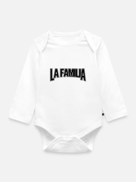 LA FAMILIA - Baby Bio-Langarm-Body - Weiß