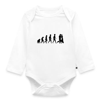 dance music waltz tango disco dance1 - Organic Longsleeve Baby Bodysuit - white - Front