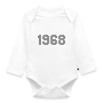 1968 - Organic Longsleeve Baby Bodysuit - white - Front