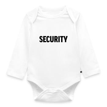 Security - Organic Longsleeve Baby Bodysuit - white - Front