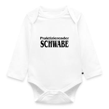 praktizierender_schwabe - Organic Longsleeve Baby Bodysuit - white - Front