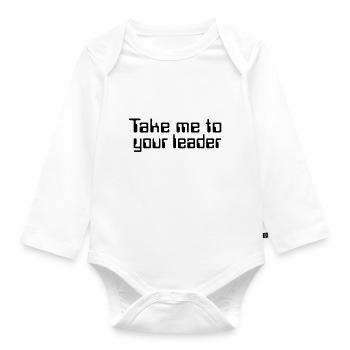 Cours informatiques: Prenez-moi à votre chef - Body Bébé bio manches longues - blanc - Devant