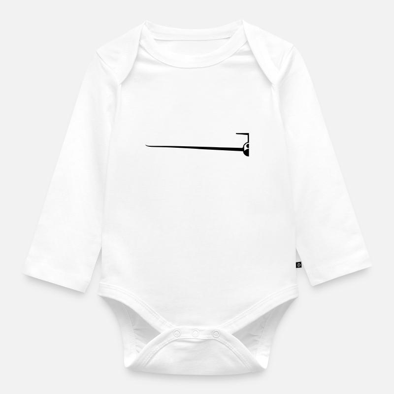 sf_halb left - Organic Longsleeve Baby Bodysuit - white