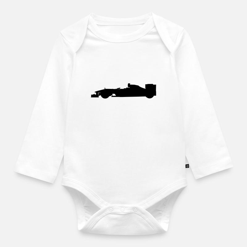 F1 - Body Bébé bio manches longues - blanc