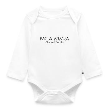 I'm a Ninja - Body Bébé bio manches longues - blanc - Devant
