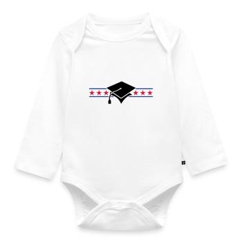 scholar hat / Gelehrtenhut (3c) - Organic Longsleeve Baby Bodysuit - white - Front