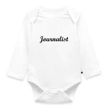 Journalist - Organic Longsleeve Baby Bodysuit - white - Front
