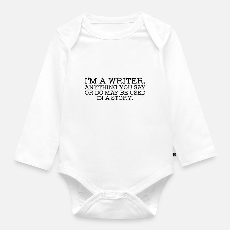I'm A Writer... - Body Bébé bio manches longues - blanc