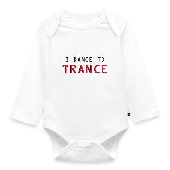 Trance - Baby Bio-Langarm-Body - Weiß - Vorne