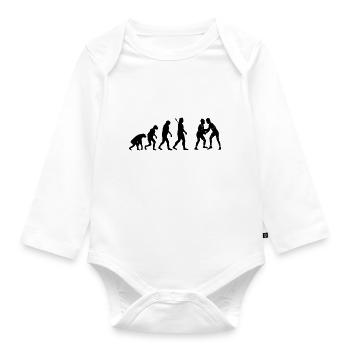Ringen - Baby Bio-Langarm-Body - Weiß - Vorne