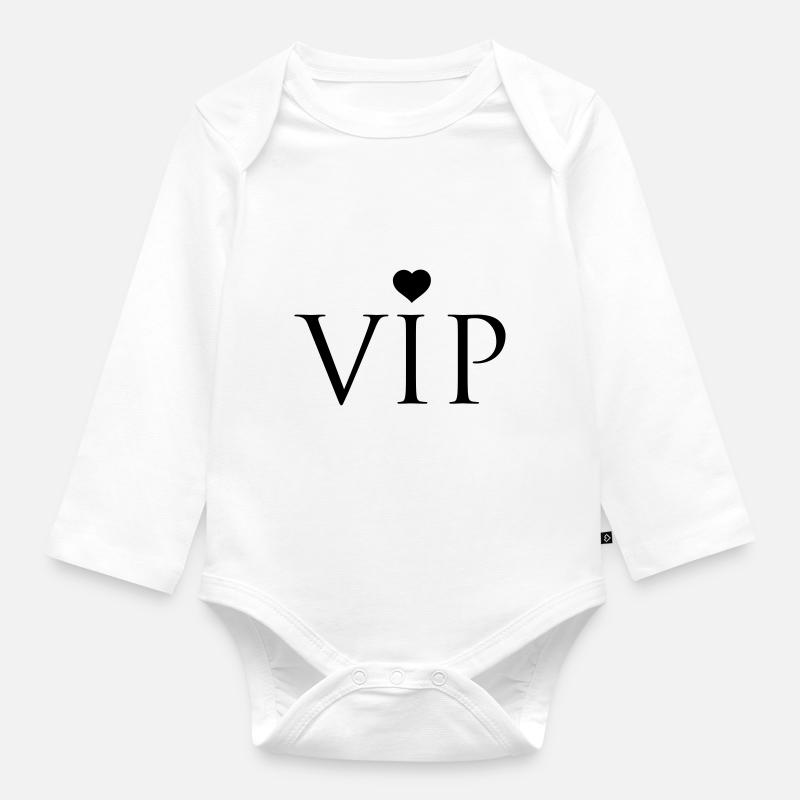 Coeur VIP - Body Bébé bio manches longues - blanc