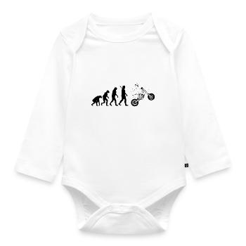 Supermoto - Baby Bio-Langarm-Body - Weiß - Vorne