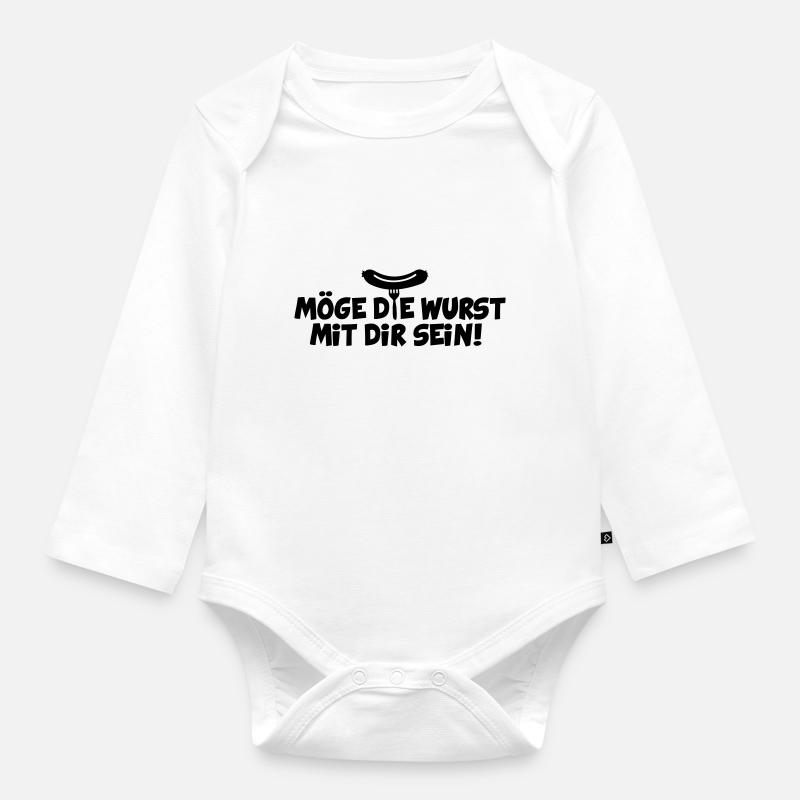 MÖGE DIE WURST MIT DIR SEIN - Baby Bio-Langarm-Body - Weiß