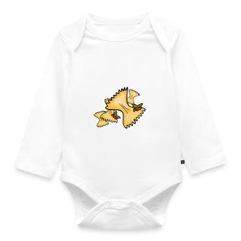 Pasta! - Baby Bio-Langarm-Body - Weiß - Vorne