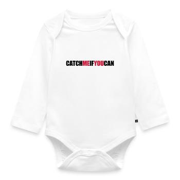 Fast Catch Me - Organic Longsleeve Baby Bodysuit - white - Front