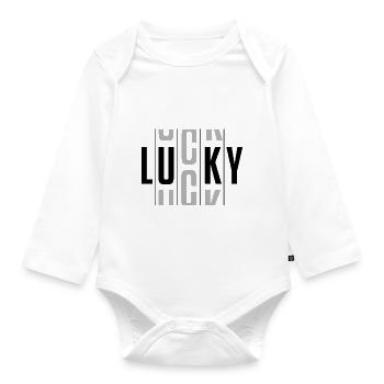 Lucky - Organic Longsleeve Baby Bodysuit - white - Front