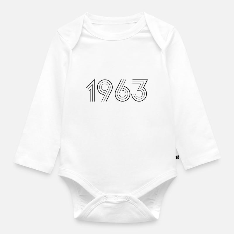 1963 - Body Bébé bio manches longues - blanc