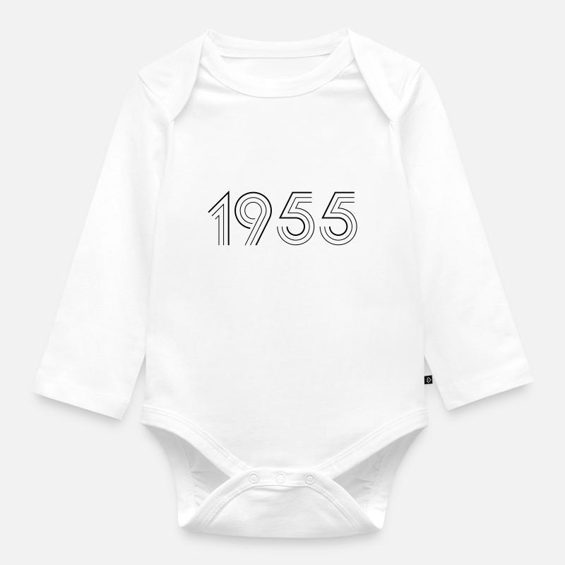 1955 - Body Bébé bio manches longues - blanc