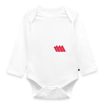 Coupon Shopper Discount Couponer Discount Sale - Organic Longsleeve Baby Bodysuit - white - Front