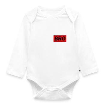 Chill Bro - Organic Longsleeve Baby Bodysuit - white - Front