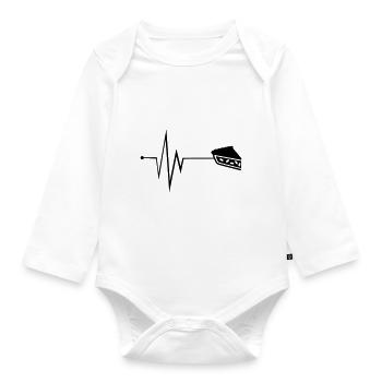 Apfelkuchen Puls - Baby Bio-Langarm-Body - Weiß - Vorne
