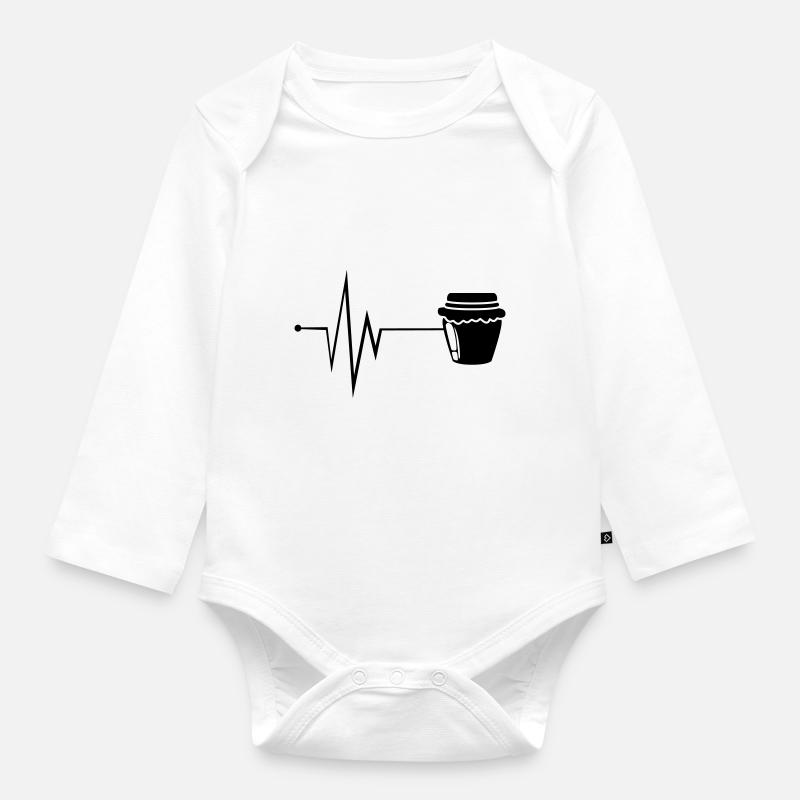 Honig symbol Puls Imker - Baby Bio-Langarm-Body - Weiß