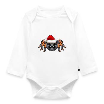 Tarentule Comic Noël - Body Bébé bio manches longues - blanc - Devant