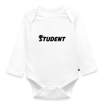 student - Baby Bio-Langarm-Body - Weiß - Vorne