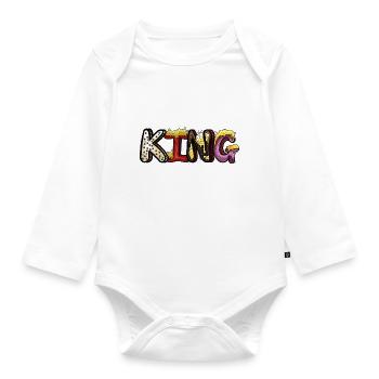 King: The Coronation - Organic Longsleeve Baby Bodysuit - white - Front