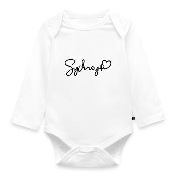 Sydney Heartbeat Australia City Sydney - Organic Longsleeve Baby Bodysuit - white - Front