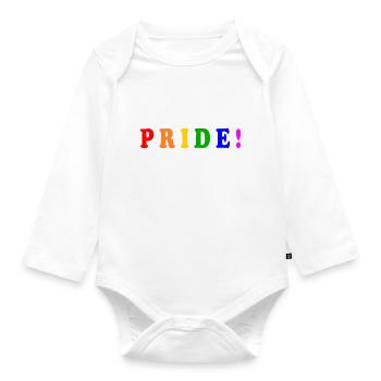Pride - Baby Bio-Langarm-Body - Weiß - Vorne